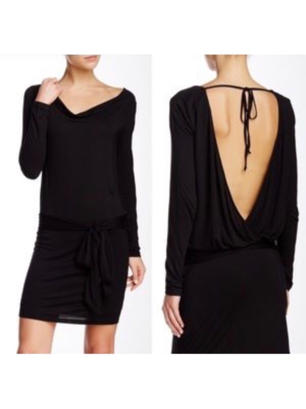 BWT Haute Hippie Open Back Cowl Neck Dress
